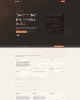 Digest - Curated Data Science Landing Page Template