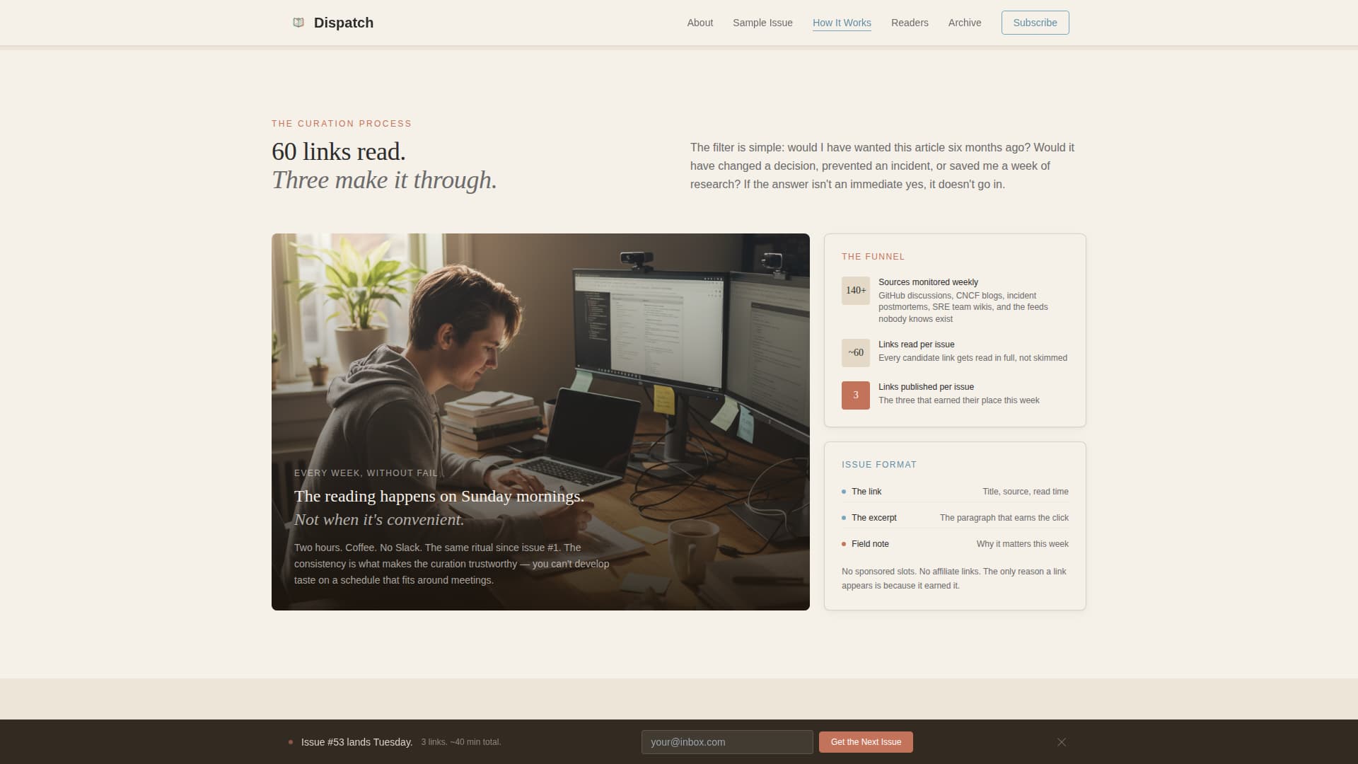 Dispatch - Curated DevOps Landing Page Template