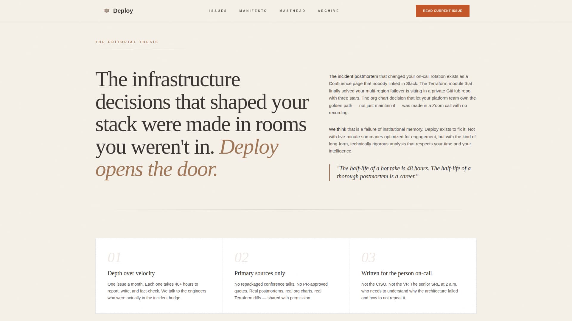 Deploy — Expert Infrastructure Operations Landing Page Template