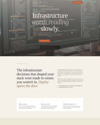 Deploy — Expert Infrastructure Operations Landing Page Template