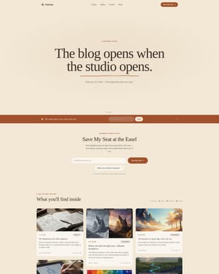 Canvas - Inspiring Digitalart Landing Page Template