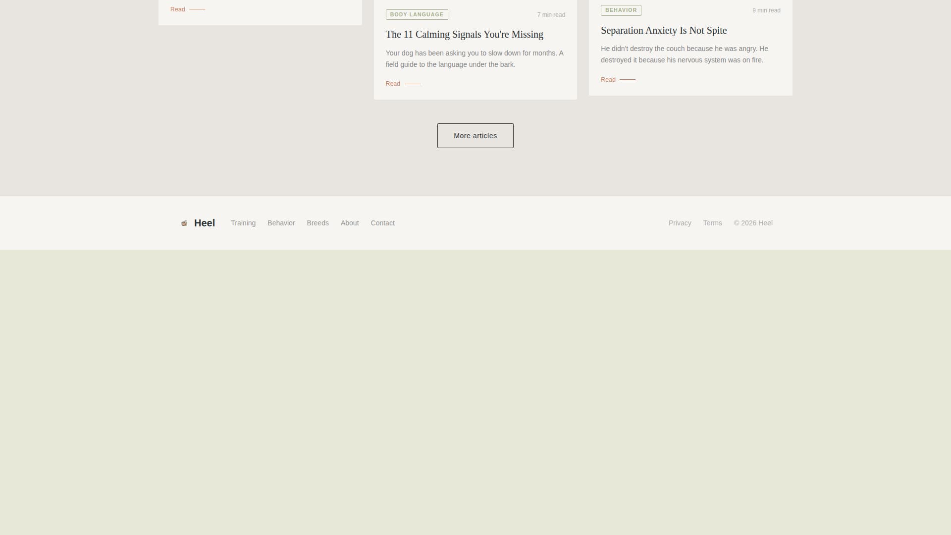 Heel - Authoritative Dogtraining Landing Page Template