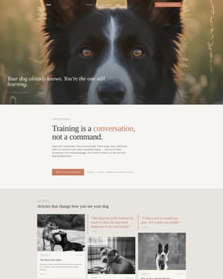 Heel - Authoritative Dogtraining Landing Page Template