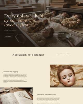 Porcelain - Timeless Collecting Landing Page Template