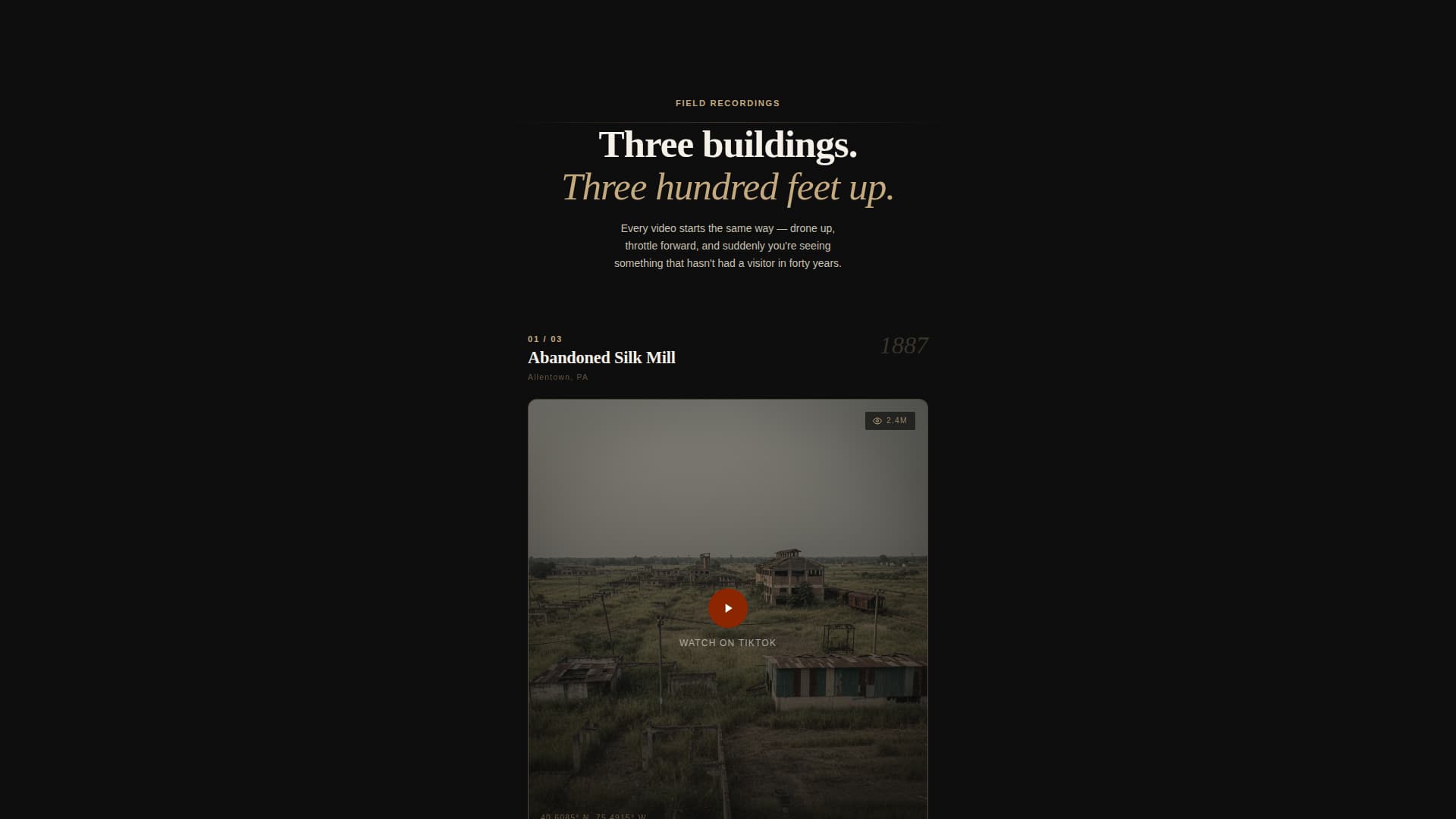 Hover - Atmospheric Aerial Landing Page Template