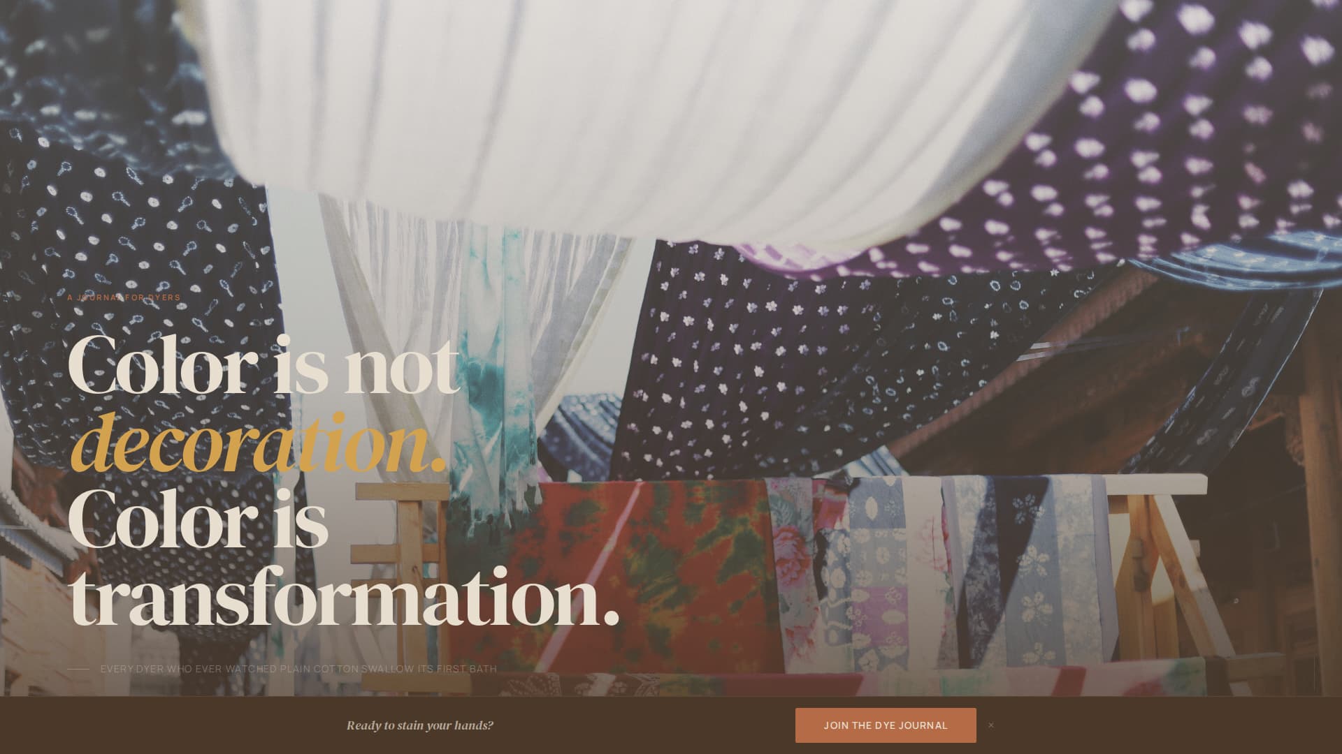 Bleed - Artisan Dyeing Landing Page Template