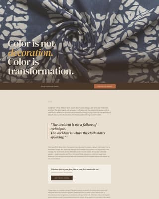 Bleed - Artisan Dyeing Landing Page Template