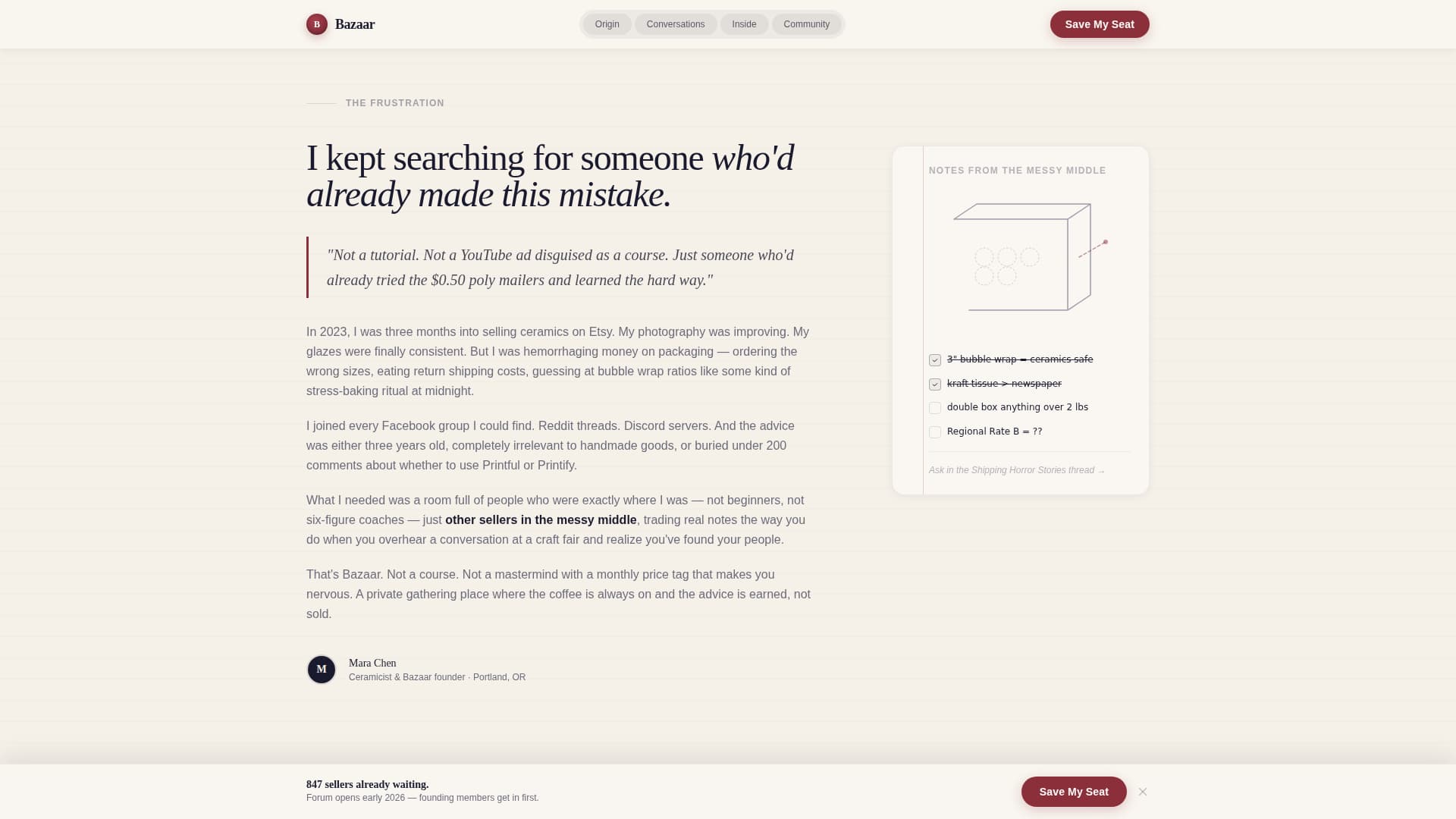 Bazaar - Thriving Seller Landing Page Template