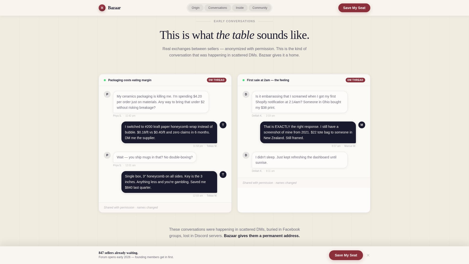 Bazaar - Thriving Seller Landing Page Template