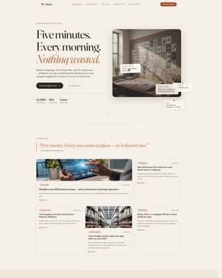 Digest - Curated E-Commerce Landing Page Template