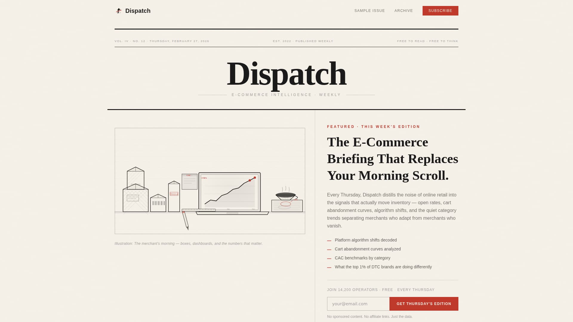Dispatch — Expert Online Retail Landing Page Template
