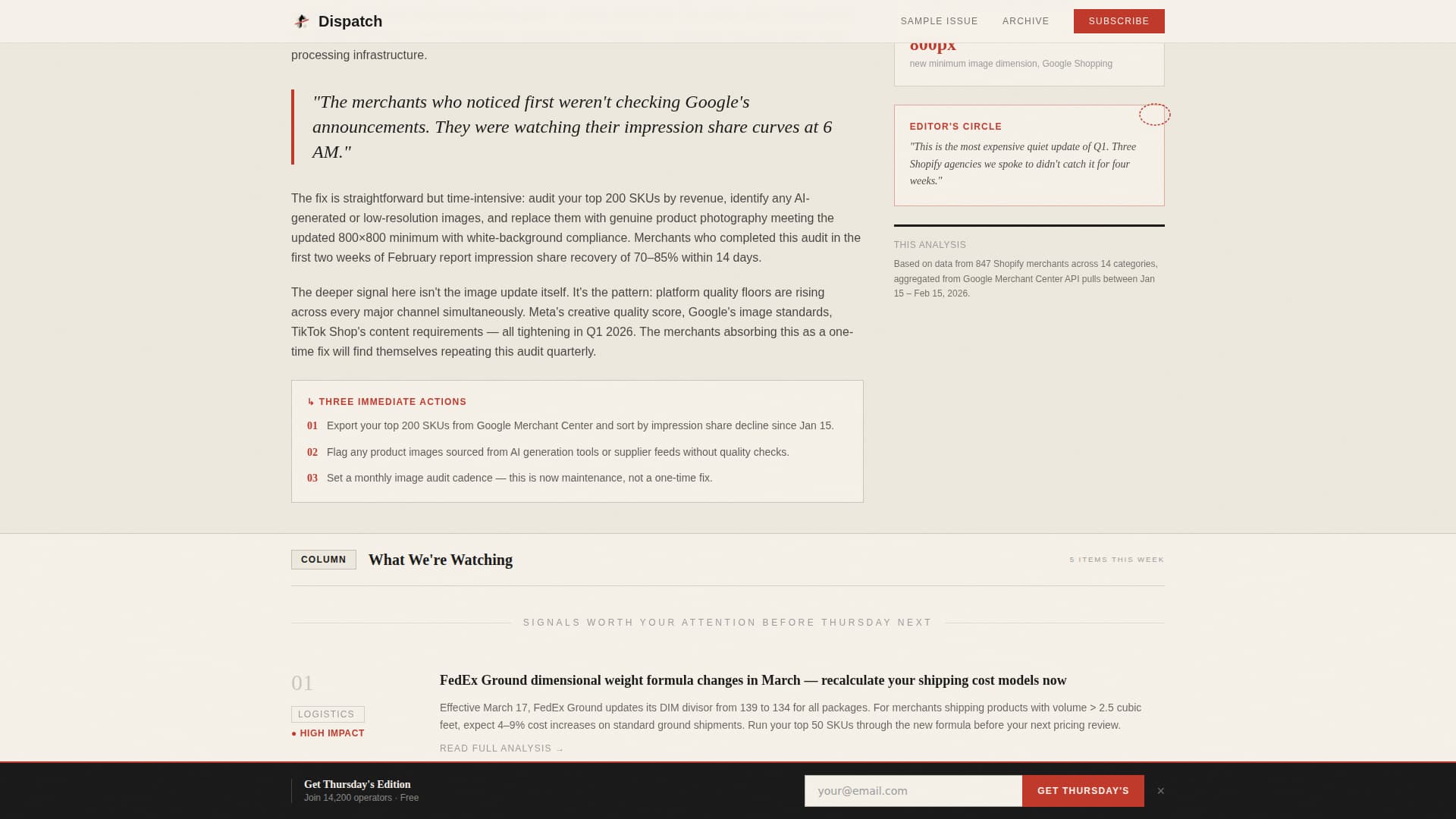 Dispatch — Expert Online Retail Landing Page Template
