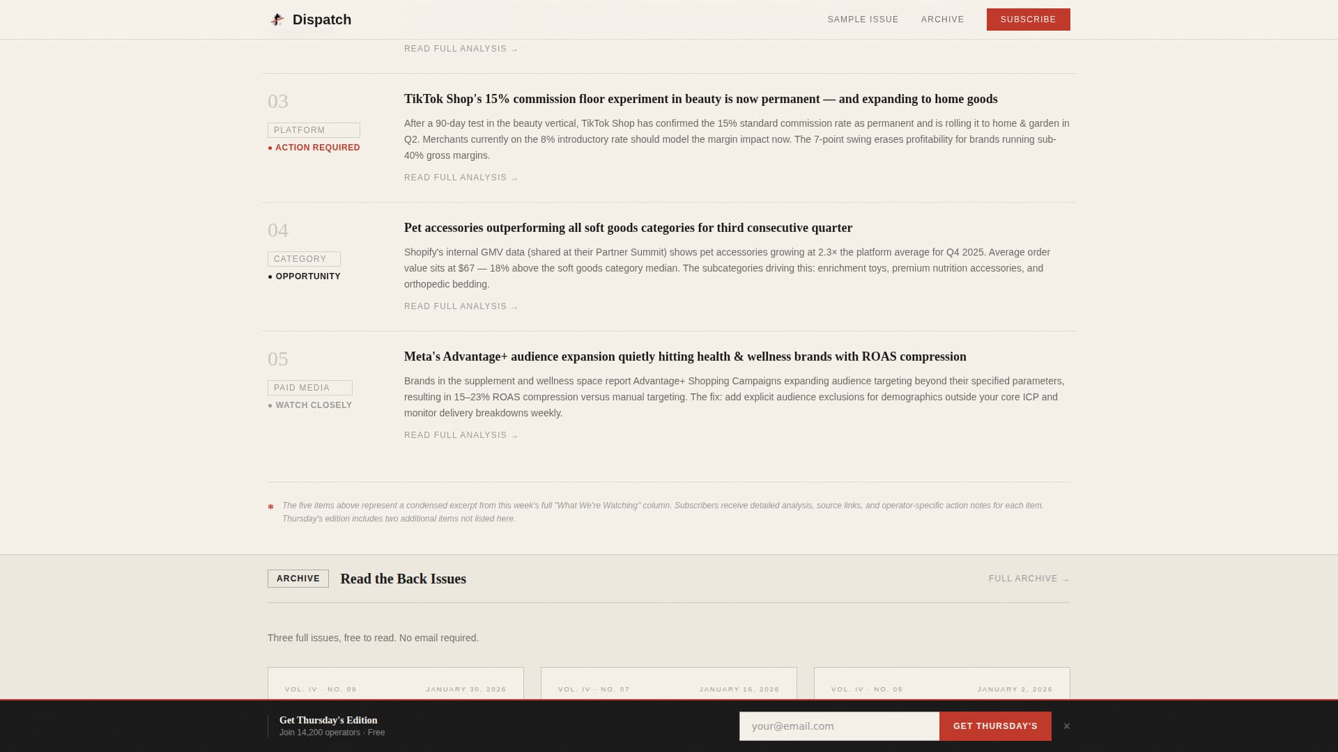 Dispatch — Expert Online Retail Landing Page Template