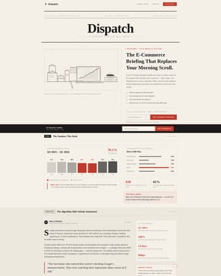 Dispatch — Expert Online Retail Landing Page Template