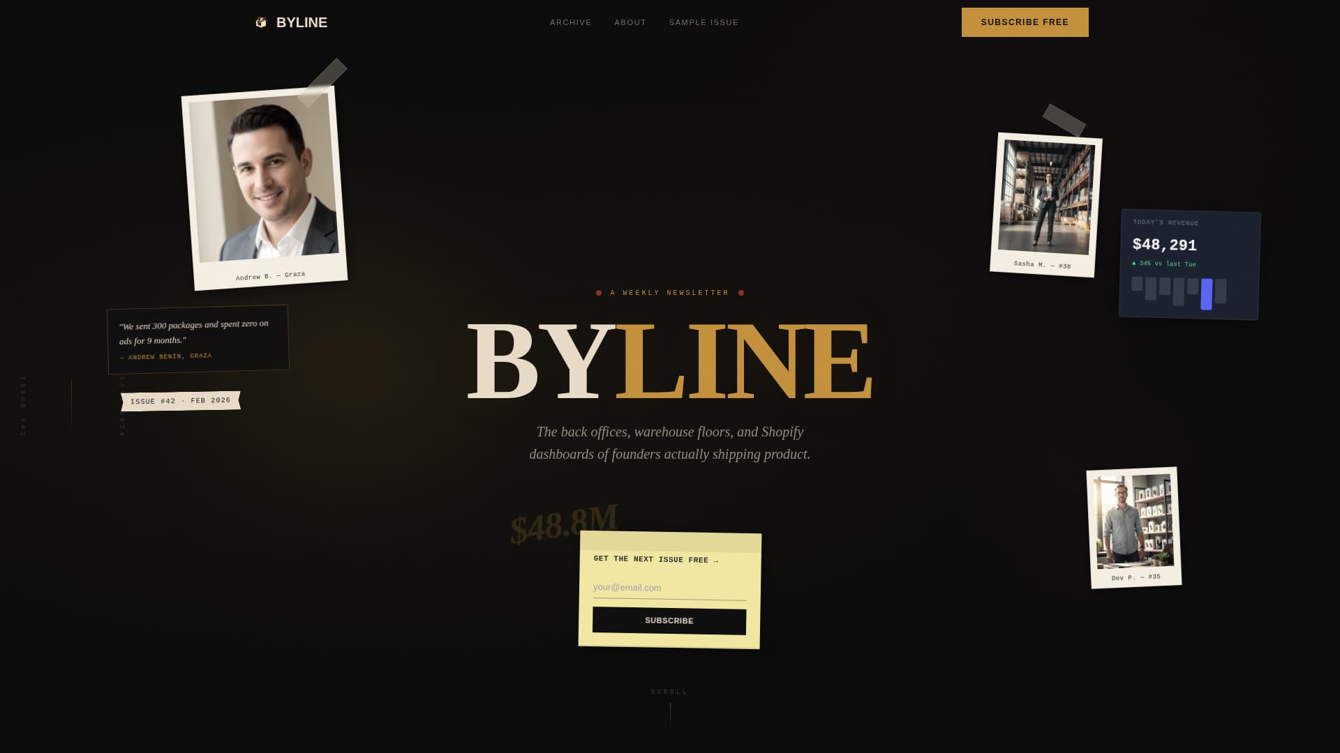 Byline - Cinematic Ecommerce Landing Page Template