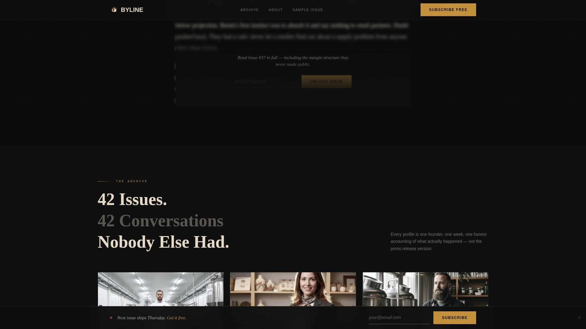 Byline - Cinematic Ecommerce Landing Page Template