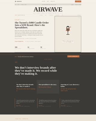 Airwave - Artisan Ecommerce Landing Page Template