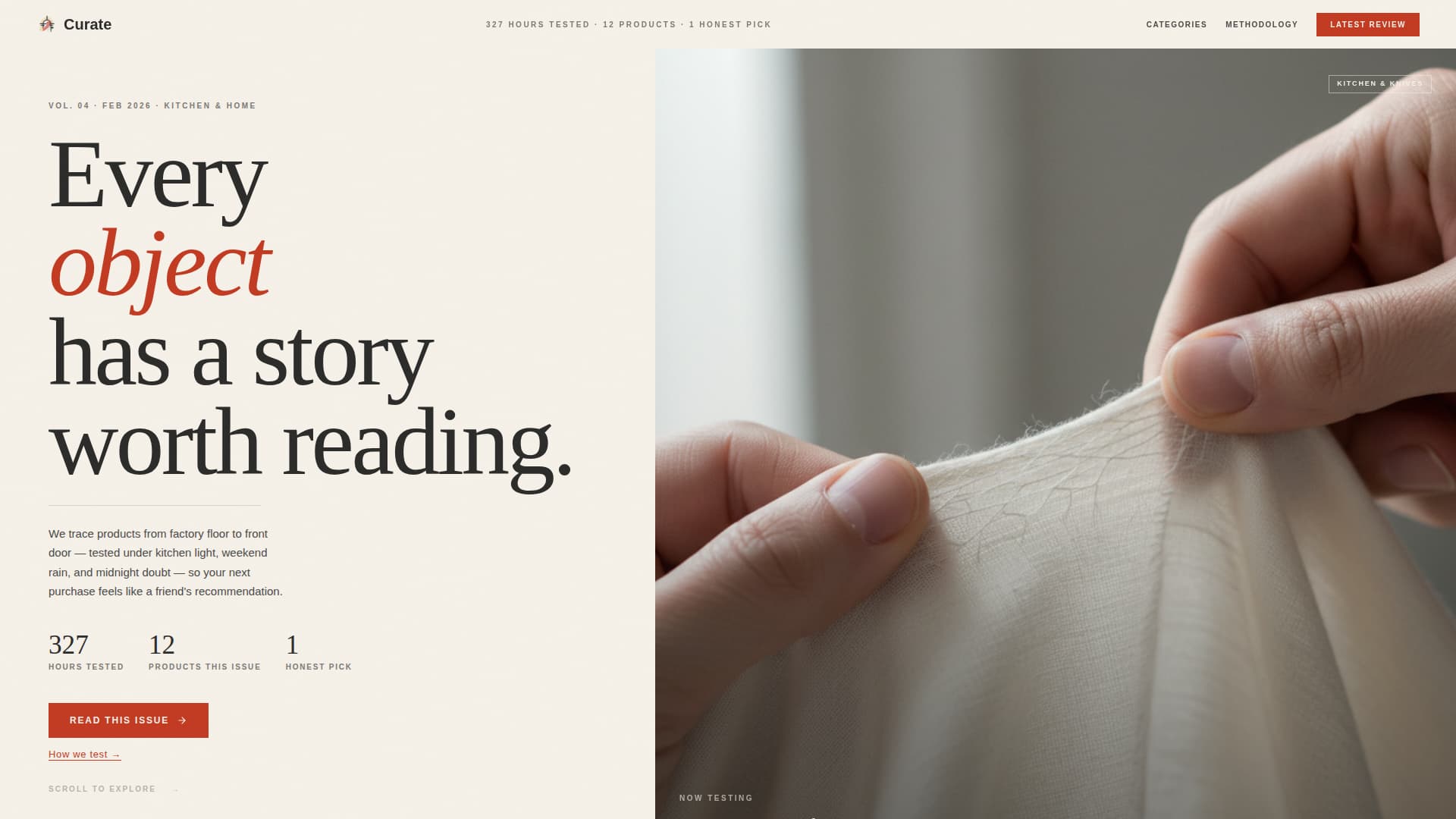 Curate - Trusted Review Landing Page Template