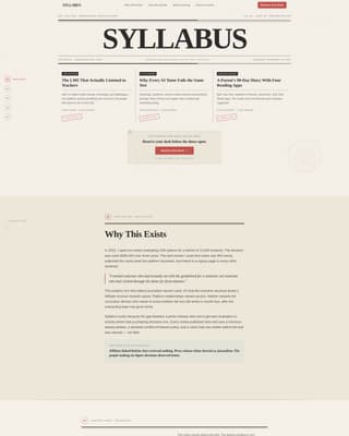 Syllabus - Authoritative Edtech Landing Page Template