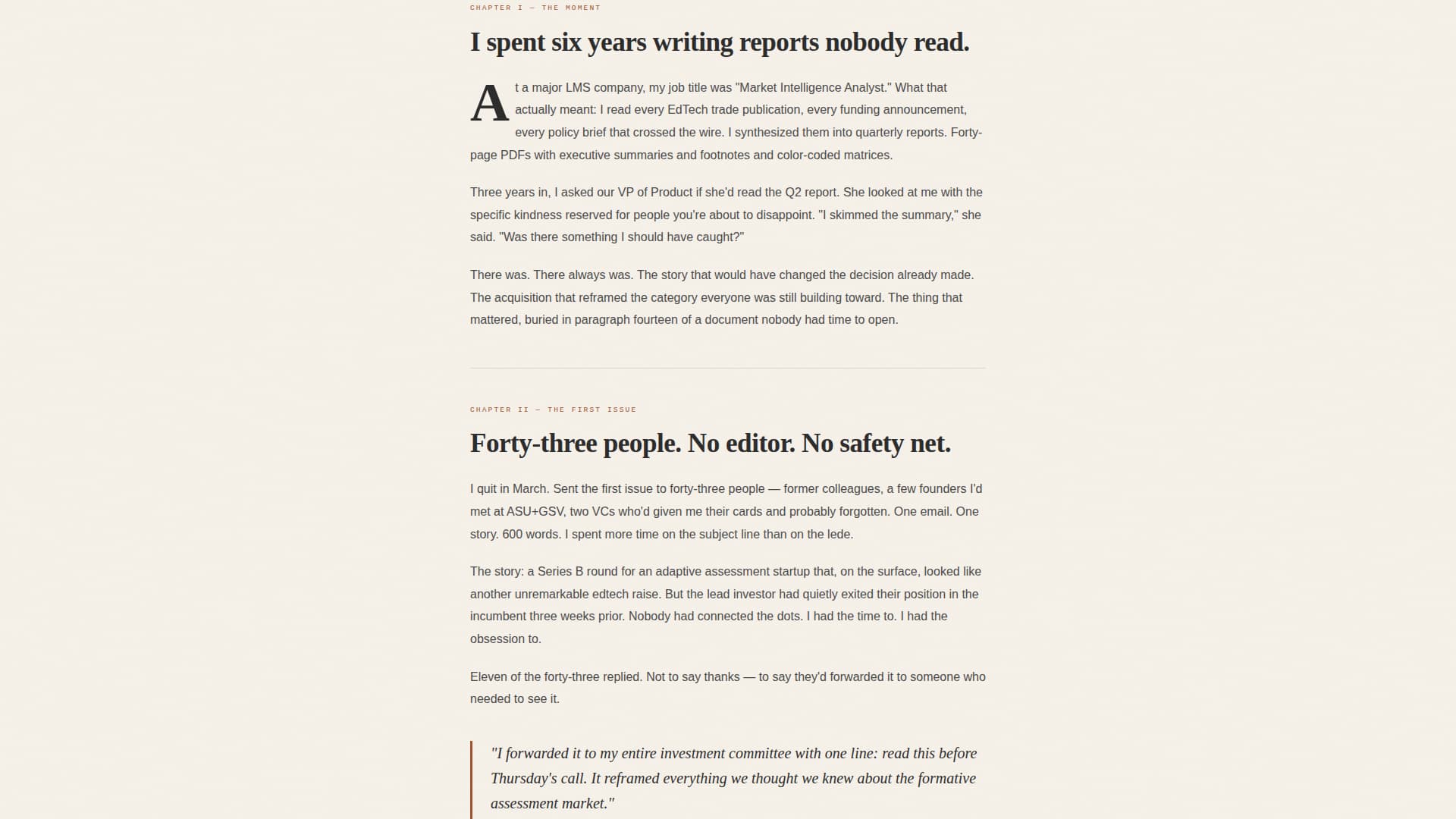 Dispatch - Authoritative Edtech Landing Page Template