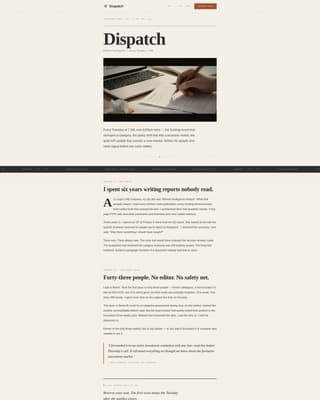 Dispatch - Authoritative Edtech Landing Page Template
