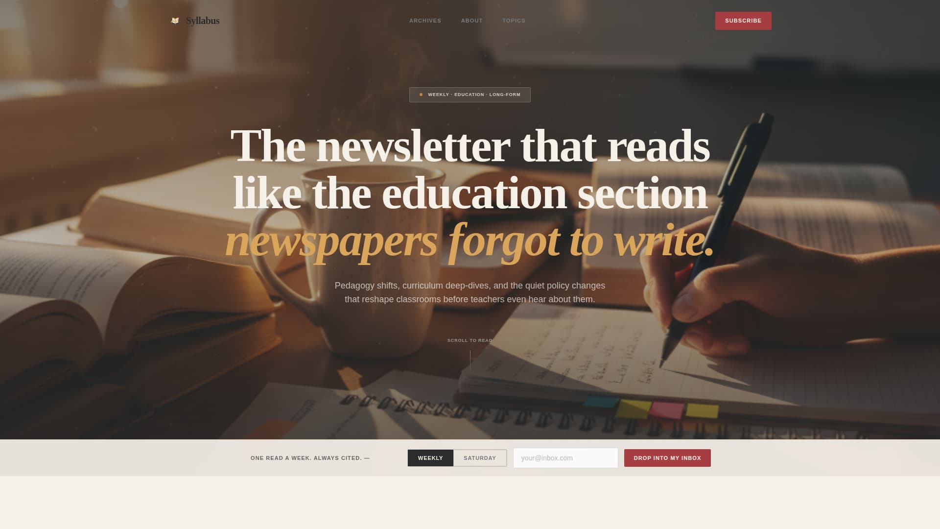 Syllabus - Compelling Education Landing Page Template