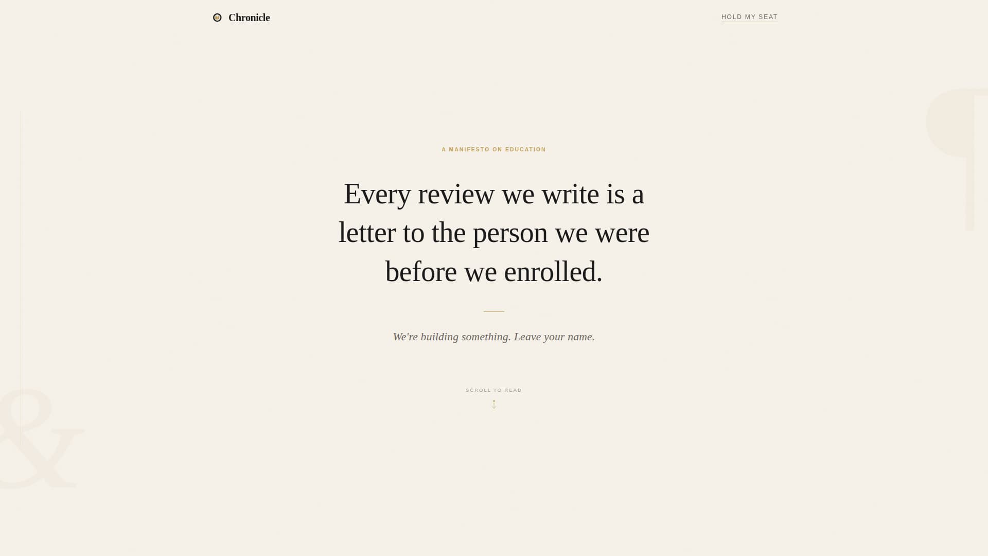 Chronicle - Scholarly Education Landing Page Template