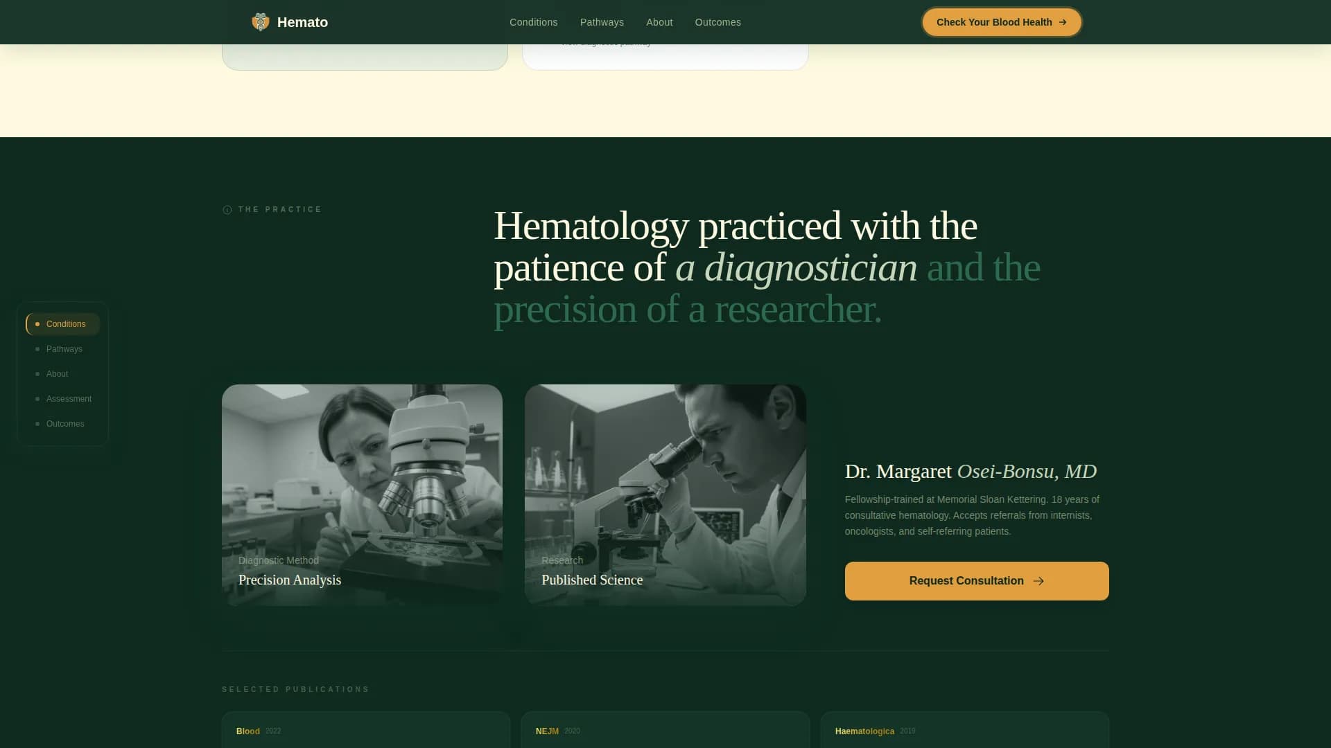 Hemato - Hematology Clinic Landing Page Template