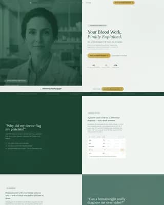 Hema - Hematology Telehealth Landing page Template