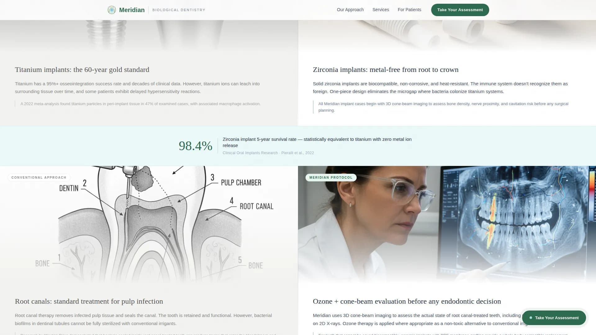 Meridian - Holistic Dentistry Landing Page Template