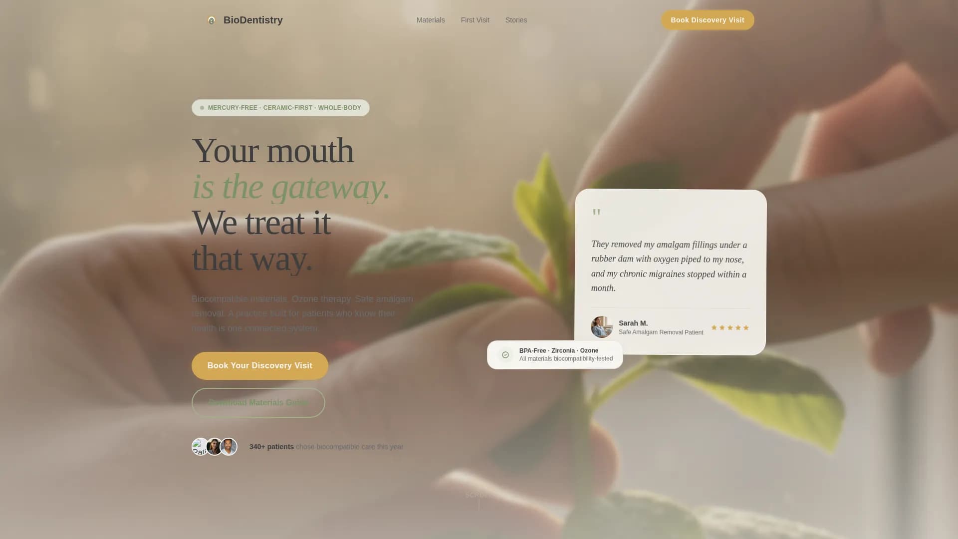 Harmony - Holistic Dentistry Landing Page Template