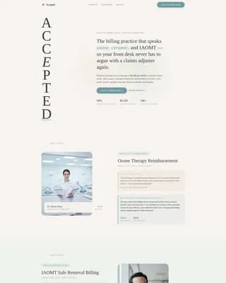 Harmony - Dental Billing Landing page Template