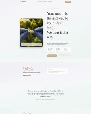 Biofield - Holistic Dental Portal Landing Page Template