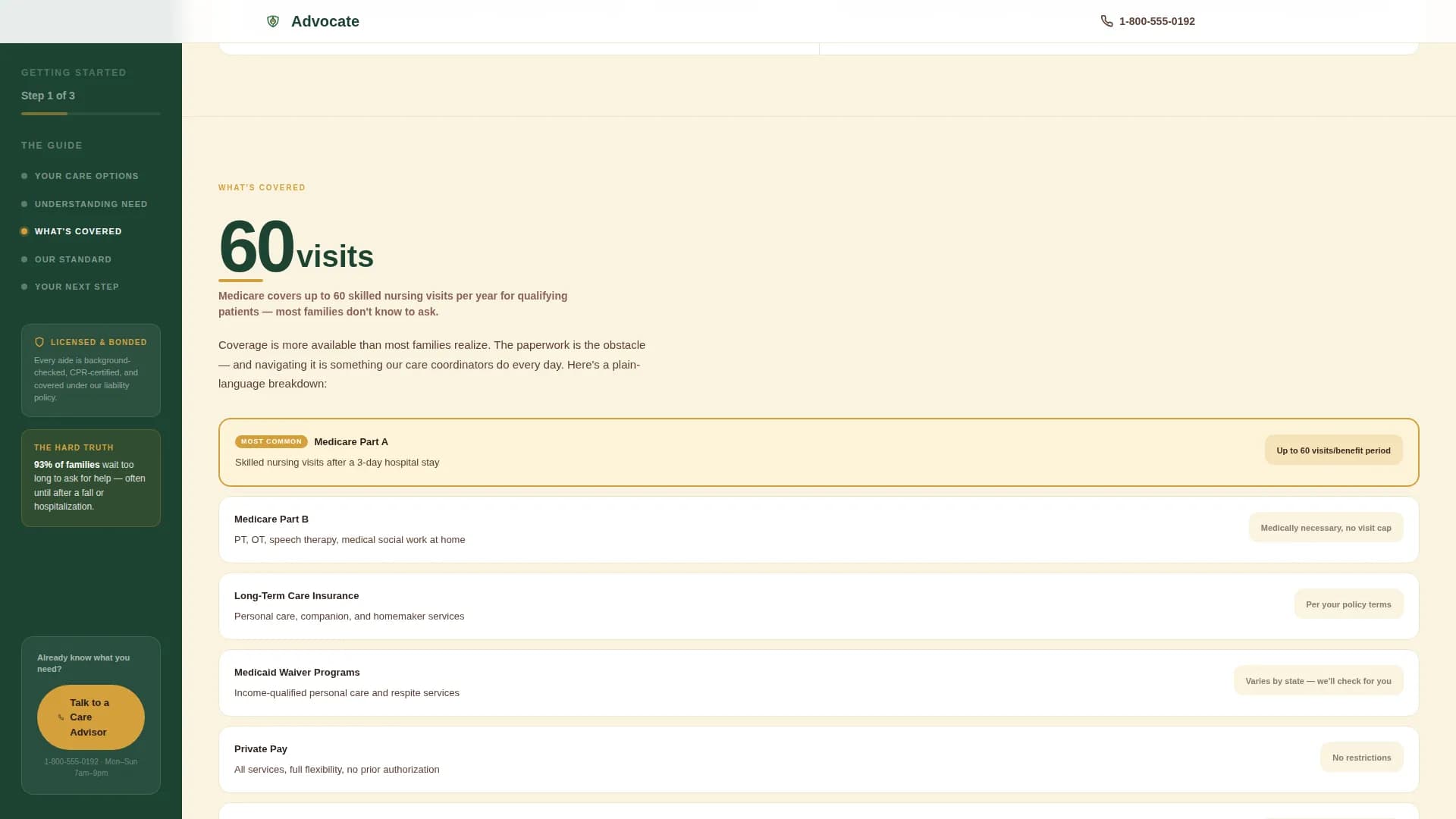 Advocate - Home Care Services Landing Page Template