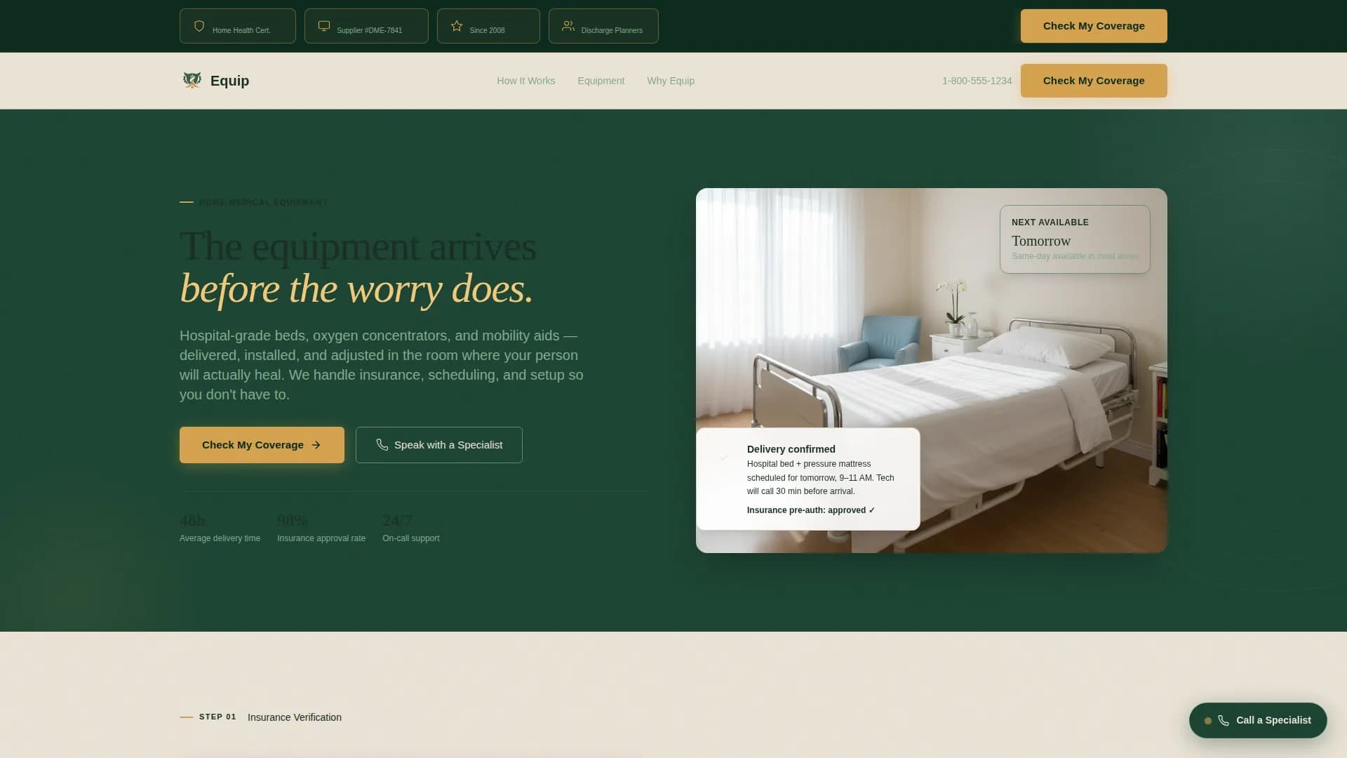 Medical Equipment & Supply Professional Website Template