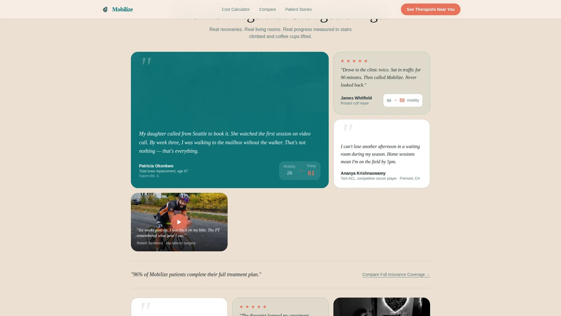 Mobilize - Home Therapy Landing Page Template