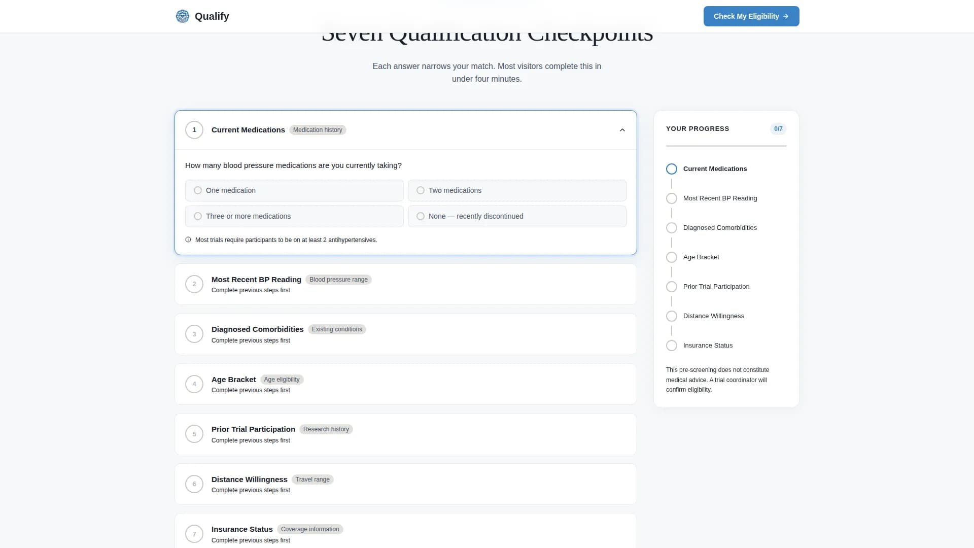 Pulse - Hypertension Trials Landing Page Template