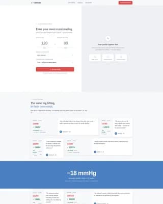 Calibrate - Hypertension Nutrition Landing Page Template