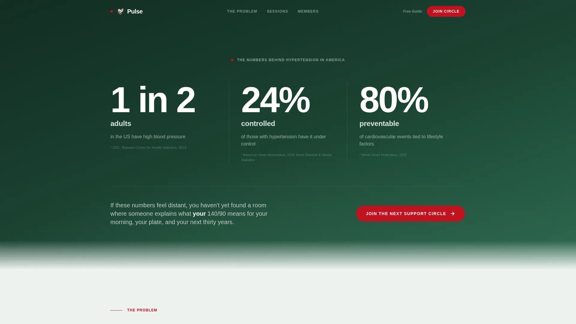Pulse - Hypertension Support Landing Page Template
