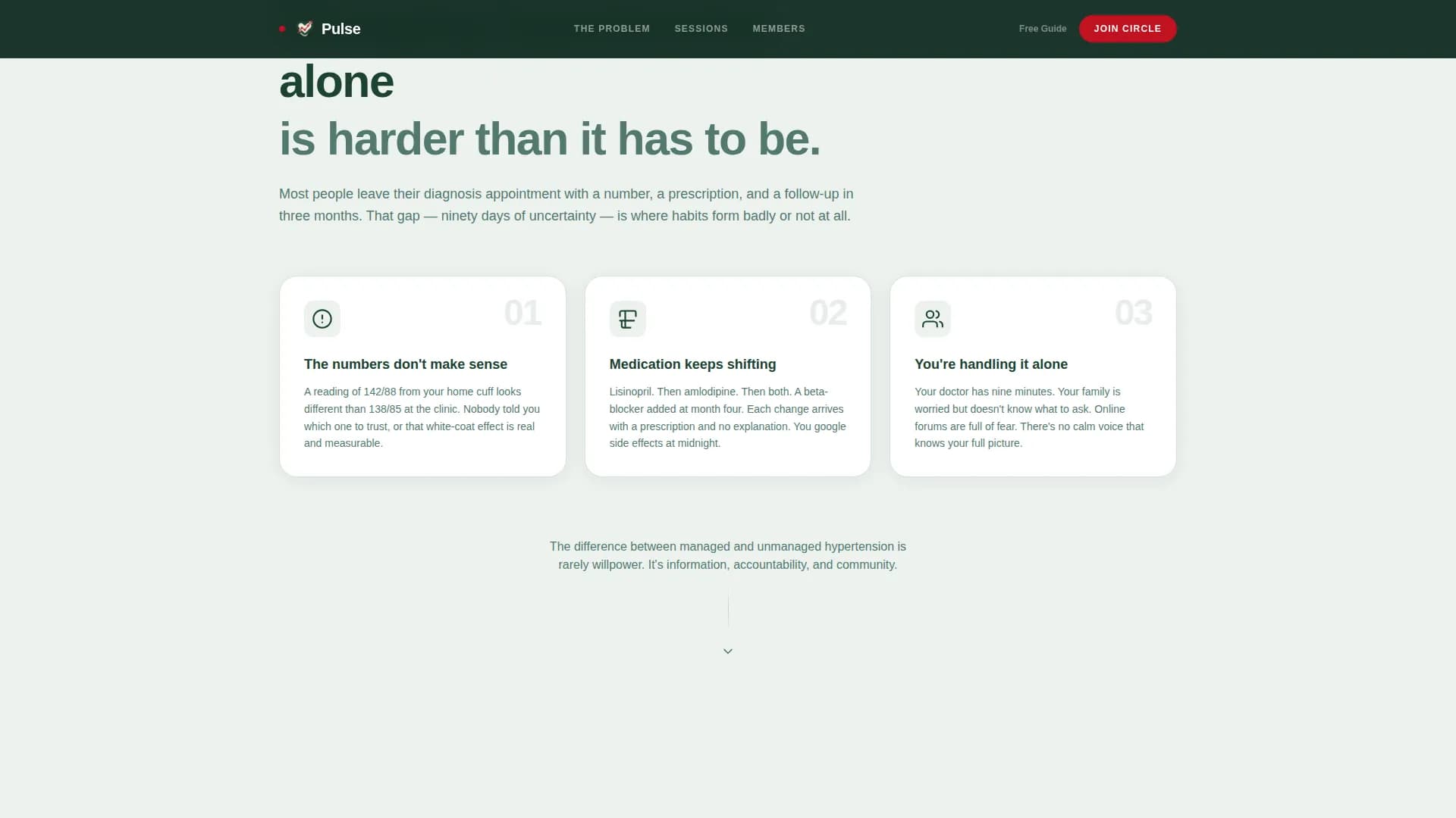Pulse - Hypertension Support Landing Page Template