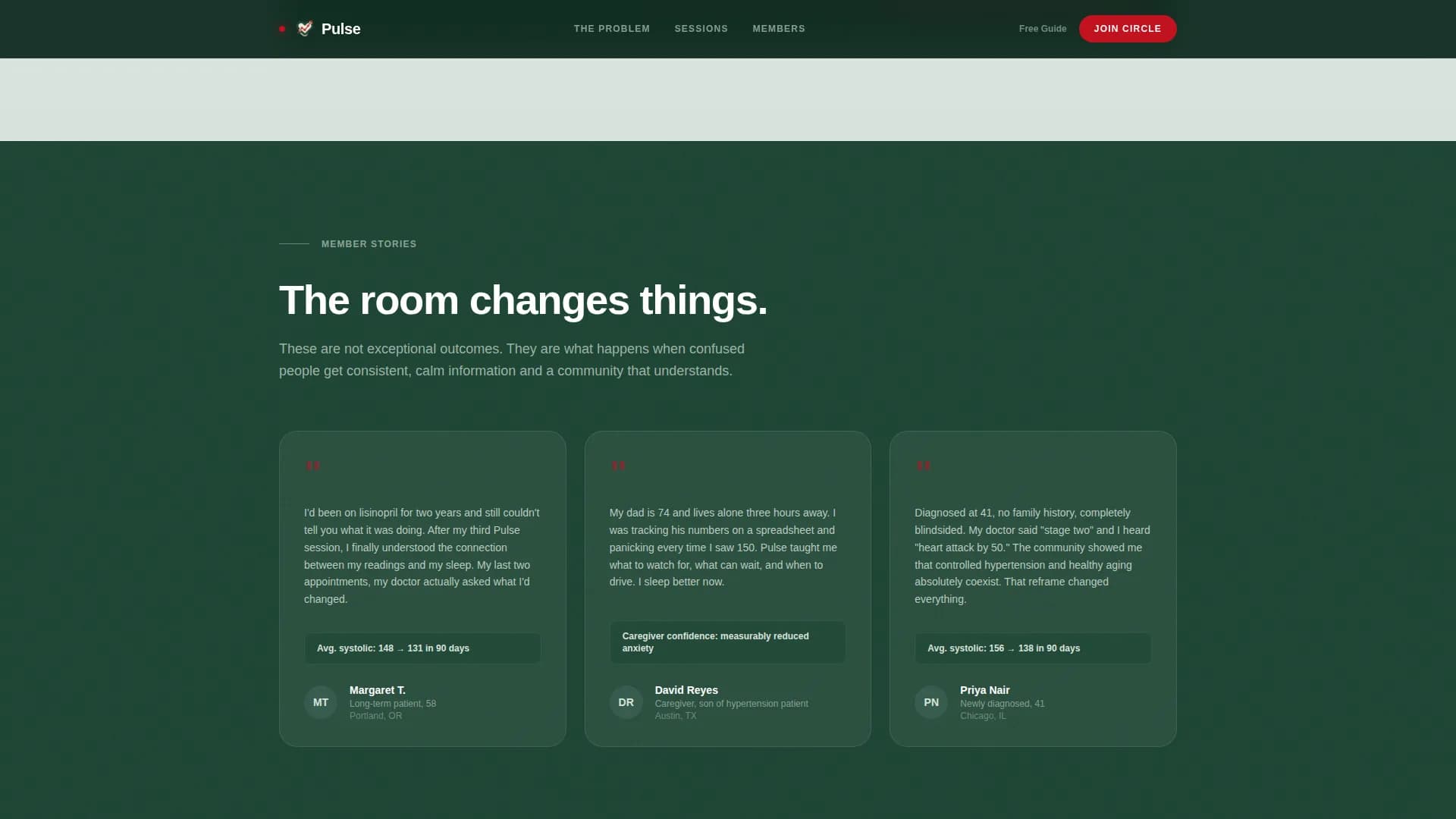 Pulse - Hypertension Support Landing Page Template