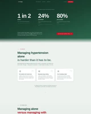 Pulse - Hypertension Support Landing Page Template