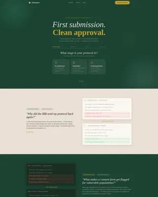 Clearance - IRB Services Landing Page Template