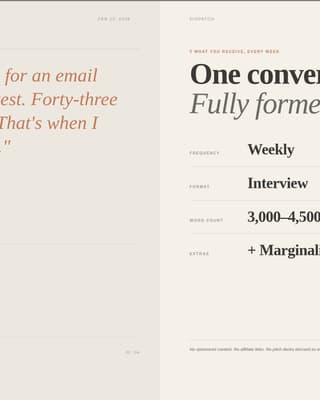 Dispatch - Curated Email Marketing Landing Page Template