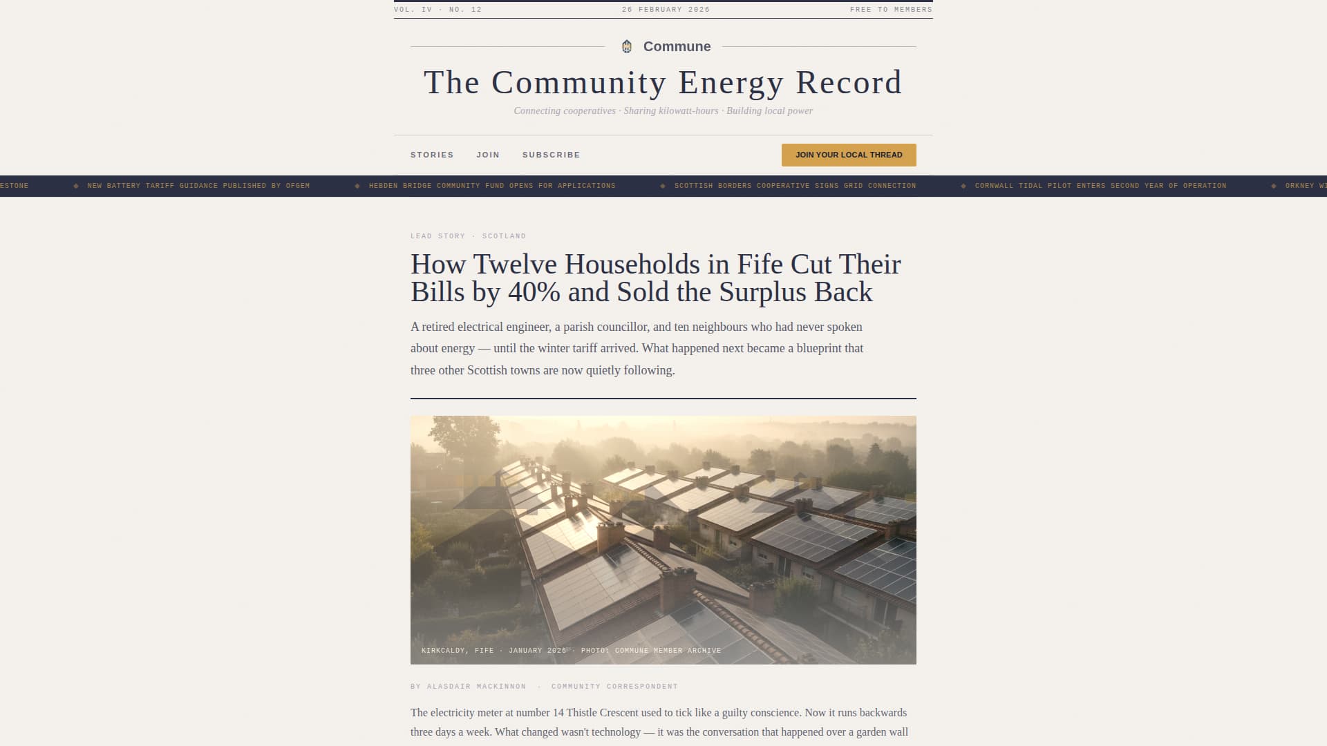 Commune - Trusted Energycommunity Landing Page Template