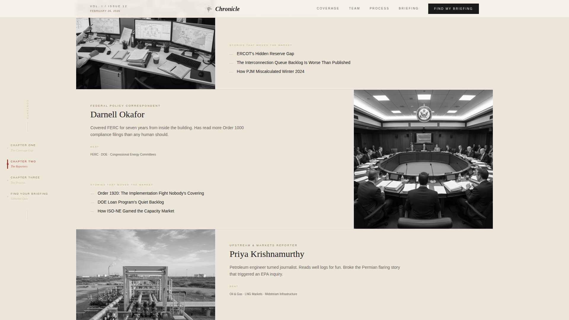 Chronicle - Authoritative Energynews Landing Page Template