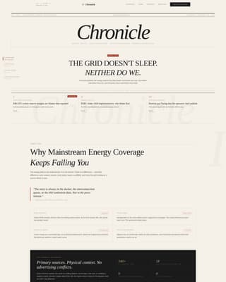 Chronicle - Authoritative Energynews Landing Page Template