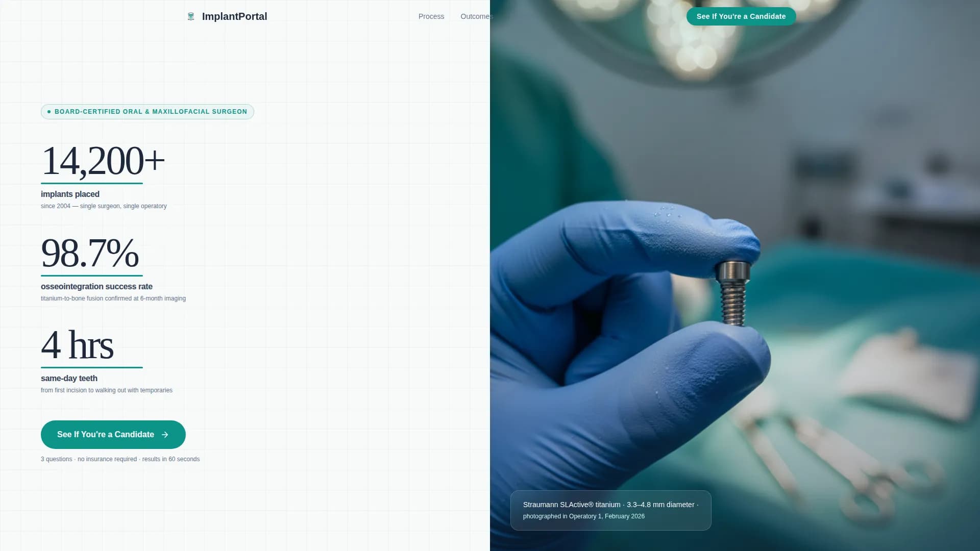 Implant - Consultation Landing Page Template