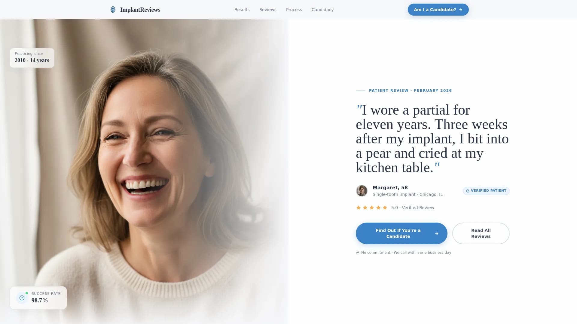 Implant - Dentistry Practice Landing Page Template