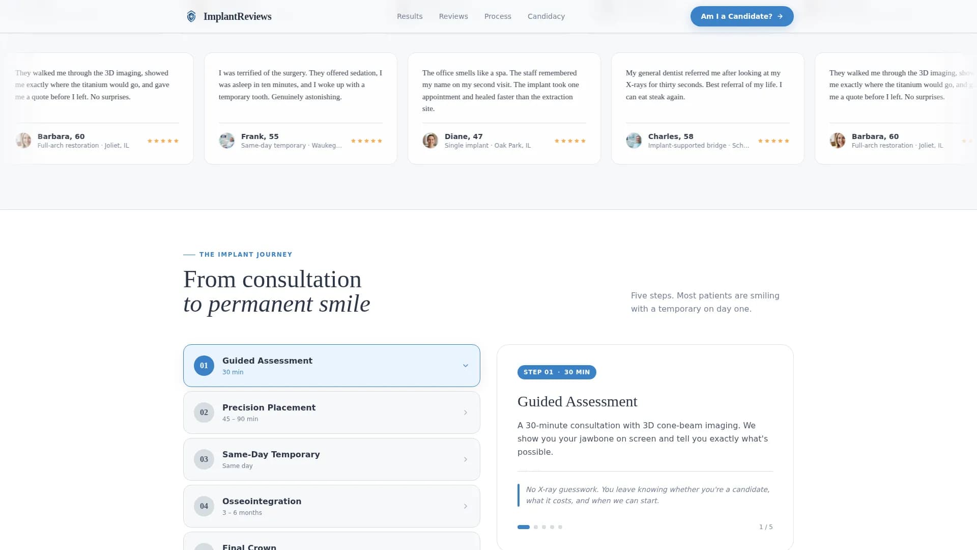Implant - Dentistry Practice Landing Page Template